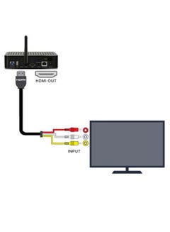 ماركة غير محددة كابل صوت وفيديو محول من HDMI إلى AV 3RCA أسود  - Image 3