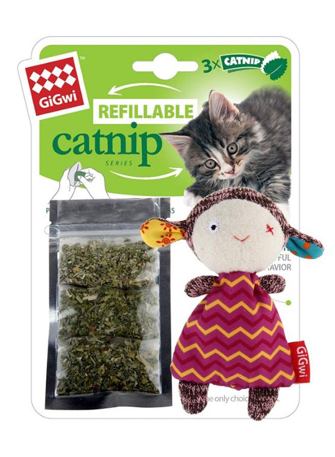 جيجوي طقم ألعاب للقطط بتصميم خروف صغير قابل لإعادة التعبئة بالنعناع البري مكون من 3 قطع متعدد الألوان - Image 2