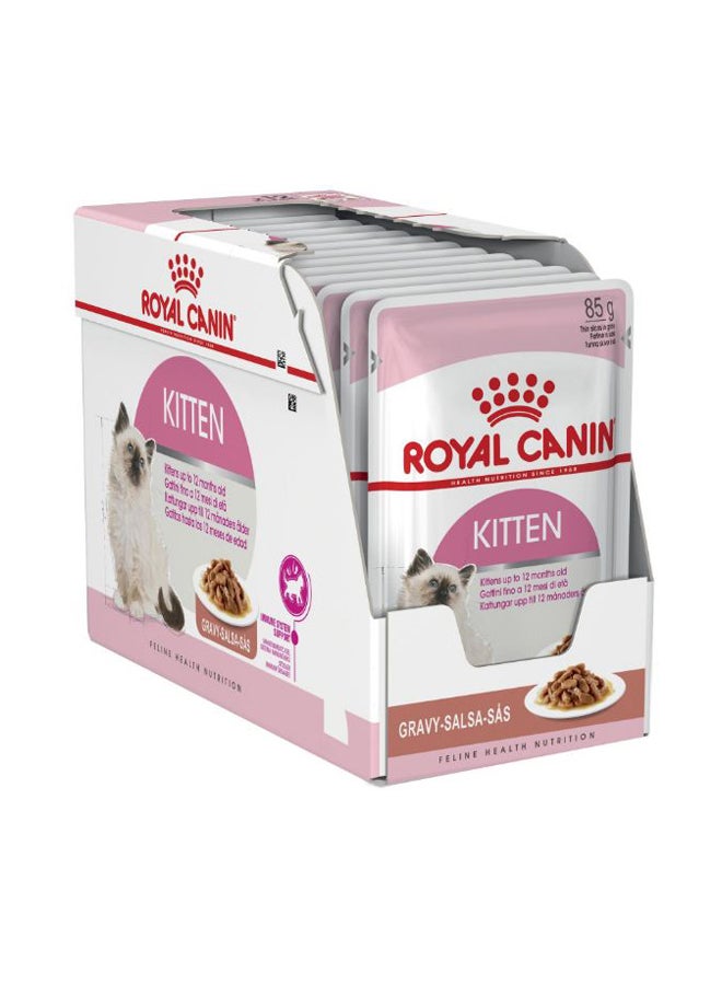 ROYAL CANIN 12-Piece Helth Nutrition Instinctive Gravy Set For Kitten Brown 12 x 85grams  - Image 1