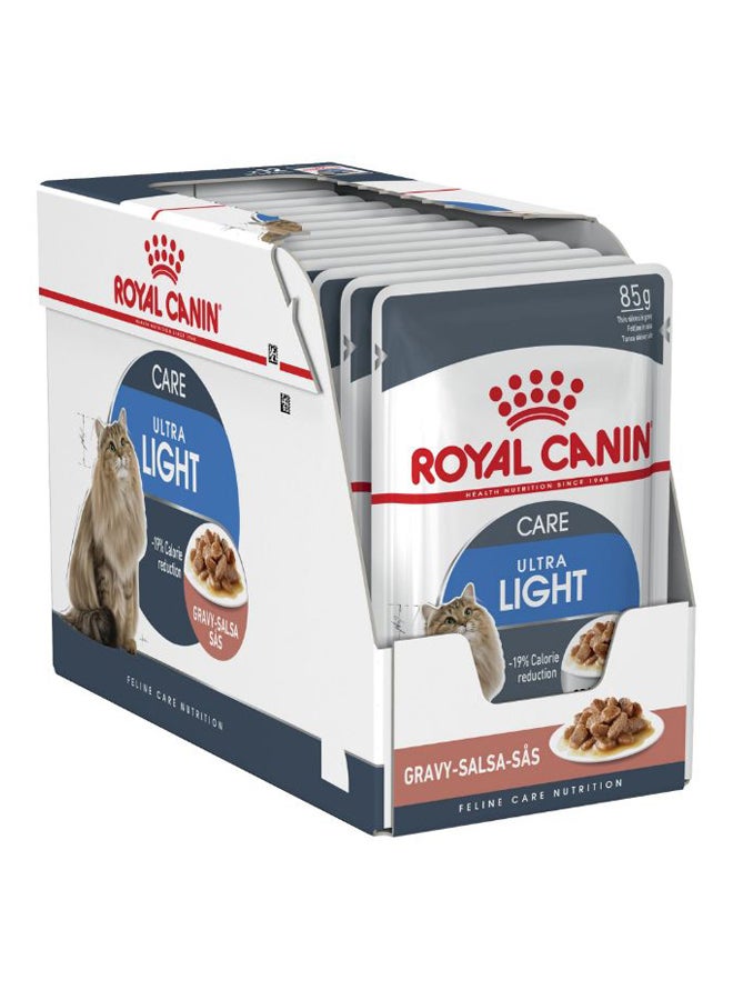 مجموعة أطعمة للحيوانات الأليفة جرافي ألترا لايت كير من 12 قطعة بني 12 x 85جرام