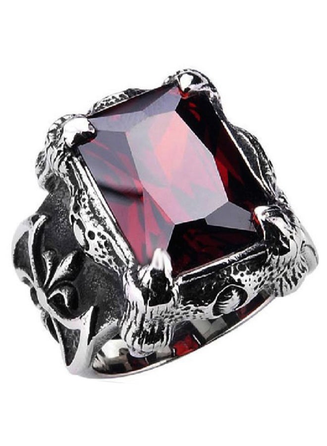 REMAXE Distinctive Agate Stone Titanium Ring