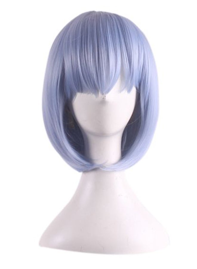 شاربدو شعر مستعار منسدل من الألياف الصناعية  مناسب للتنكر أزرق 30سم - Image 1