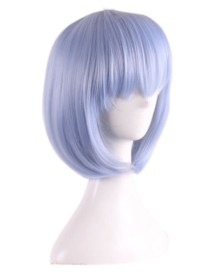 شاربدو شعر مستعار منسدل من الألياف الصناعية  مناسب للتنكر أزرق 30سم - Image 2