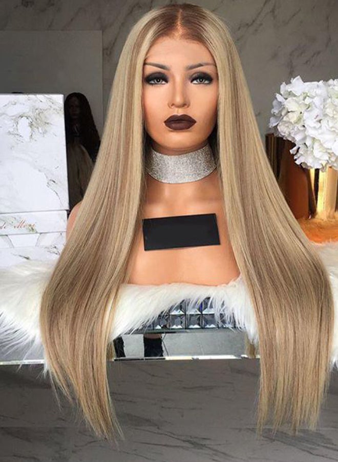 شاربدو باروكة شعر مستعار بتصفيف مستقيم قصير بلوند 70سم - Image 2