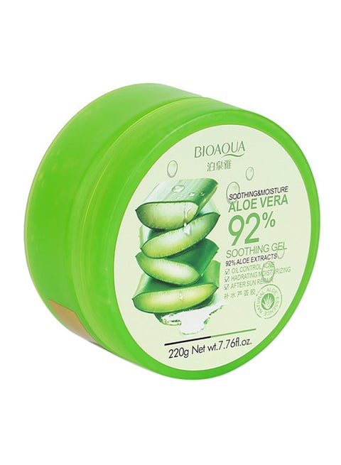 Moisturizing Natural Aloe Vera Soothing Soft Refresh Skin Gel Green 220grams