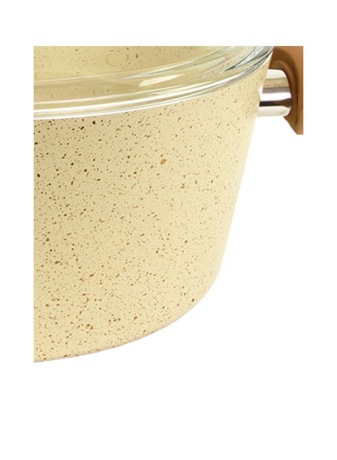 DORA Granite Cooking Pot Beige 22X11X22cm - Image 3