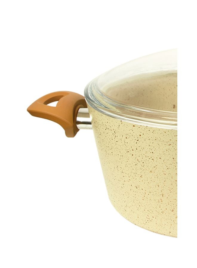 DORA Granite Cooking Pot Beige 22X11X22cm - Image 4