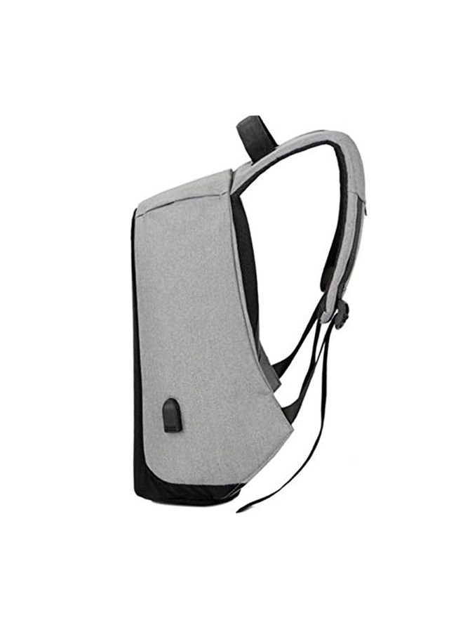 Anti-Theft Laptop Backpack With USB Charging Port Grey/Black