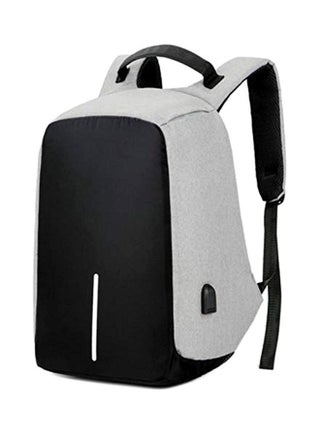 Anti-Theft Laptop Backpack With USB Charging Port Grey/Black - v1556876337/N24984675A_1