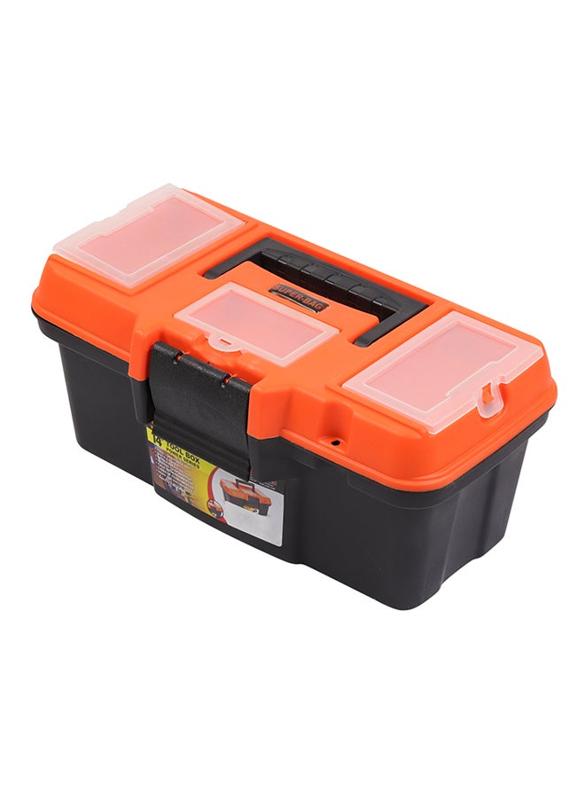 Generic Heavy Duty Tool Organizer Plastic Box Orange/Black 14inch  - Image 1