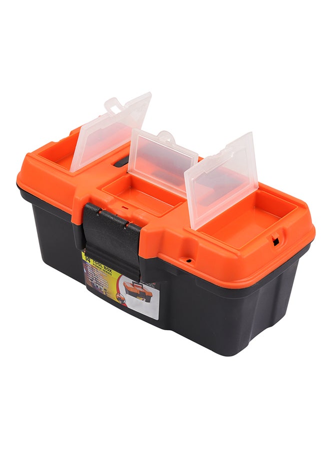 Generic Heavy Duty Tool Organizer Plastic Box Orange/Black 14inch  - Image 2