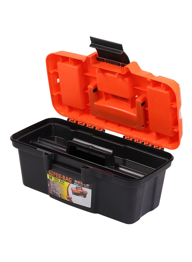 Generic Heavy Duty Tool Organizer Plastic Box Orange/Black 14inch  - Image 4