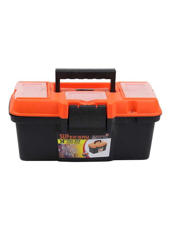 Generic Heavy Duty Tool Organizer Plastic Box Orange/Black 14inch  - Image 3