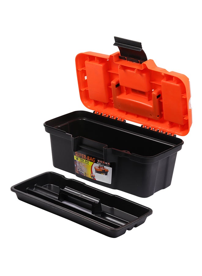 Generic Heavy Duty Tool Organizer Plastic Box Orange/Black 14inch  - Image 5
