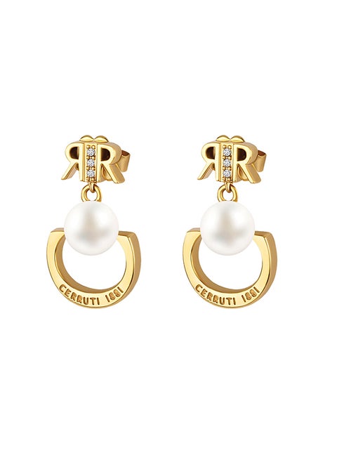 Gold Plated Stainless Steel Dangle Earrings