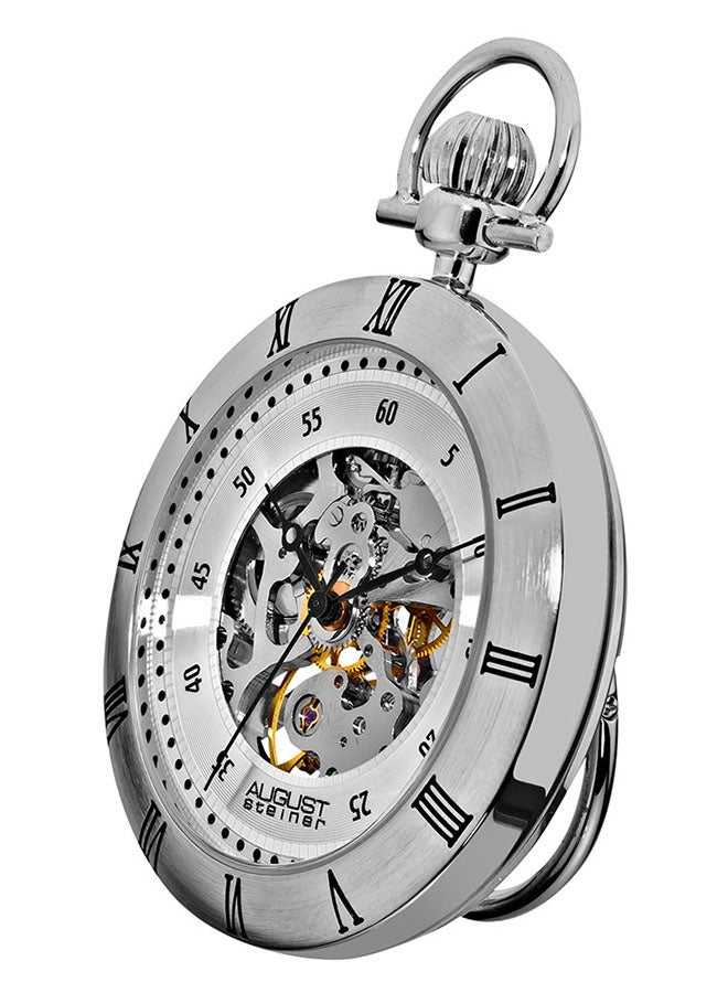 August Steiner men Metal Analog Pocket Watch AS8017SS - Image 1
