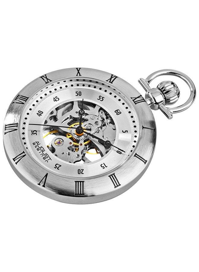 August Steiner men Metal Analog Pocket Watch AS8017SS - Image 2