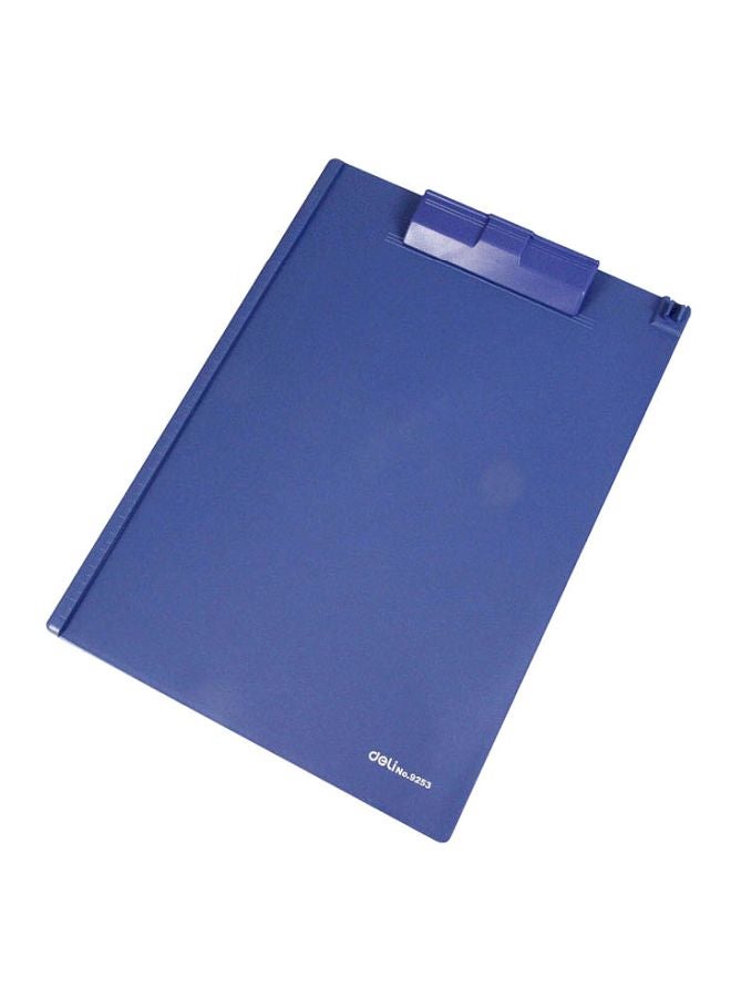 Deli 9253 A4 Clipboard With Pen Clamp Blue - Image 1