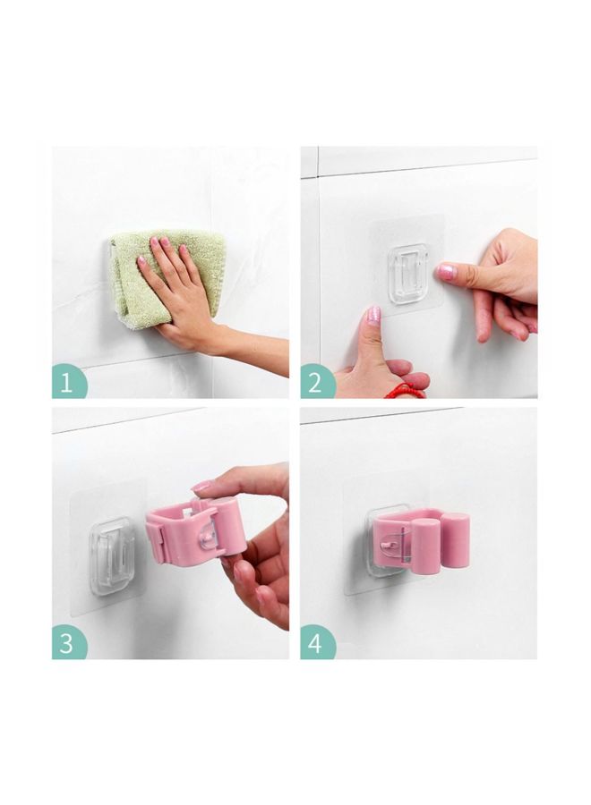 Wall Mounted Mop Holder Pink 4x3x1centimeter - Image 4