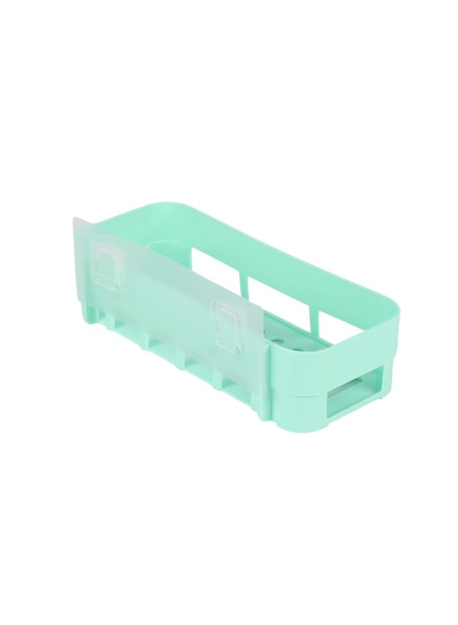Kitchen Bathroom Basket Shelf Storage Rack Green 26x7x11cm - Image 3