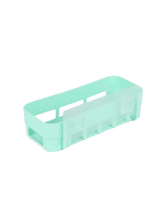 Kitchen Bathroom Basket Shelf Storage Rack Green 26x7x11cm - Image 5