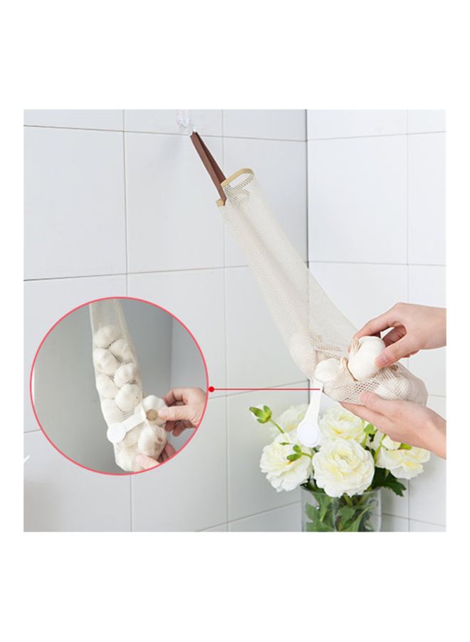 Vegetable Storage Bag White/Beige 45.5x11.5x0.1centimeter - Image 4