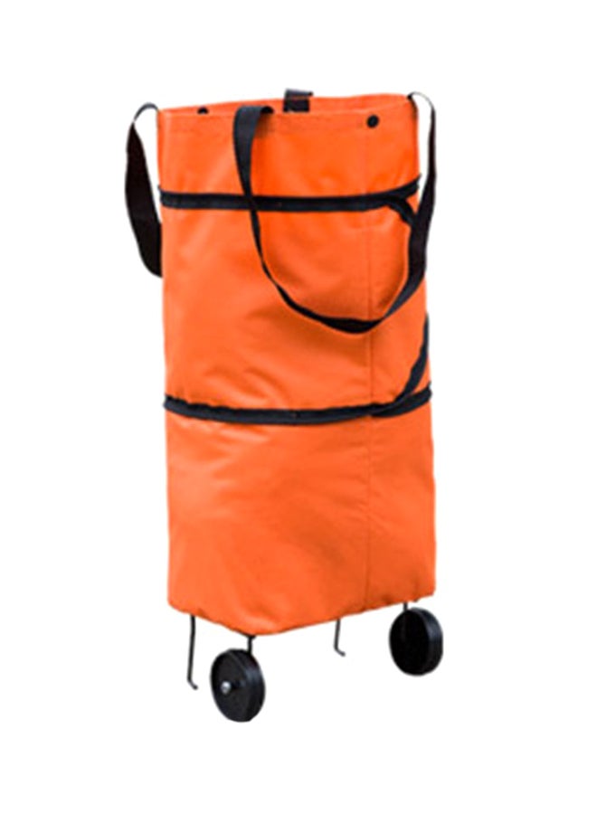 Lightweight Shopping Rolling Trolley Bag Orange - Image 1