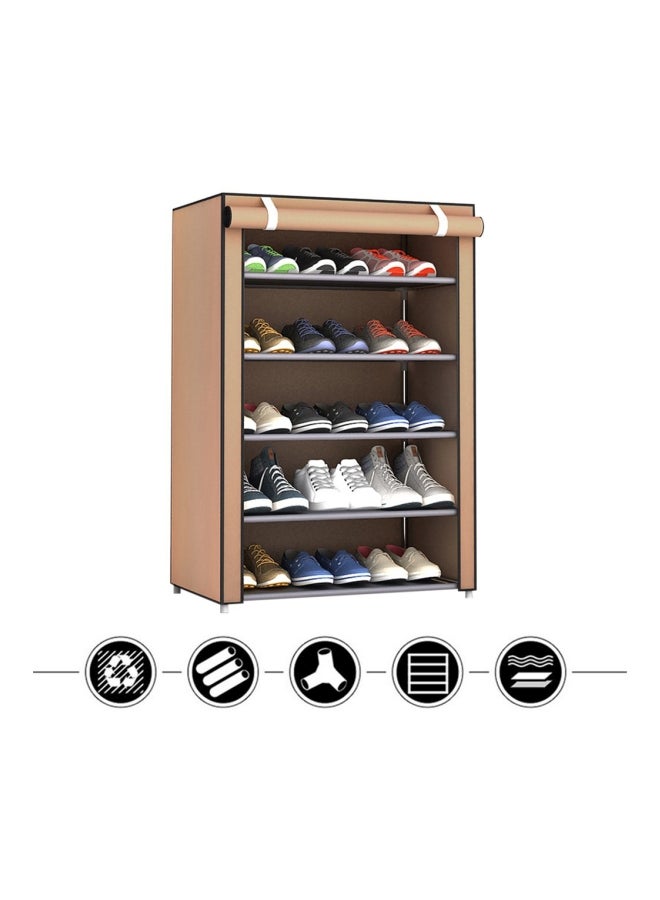 Shoe Rack Organizer 90x30x60cm Fabric Coffee - Image 2