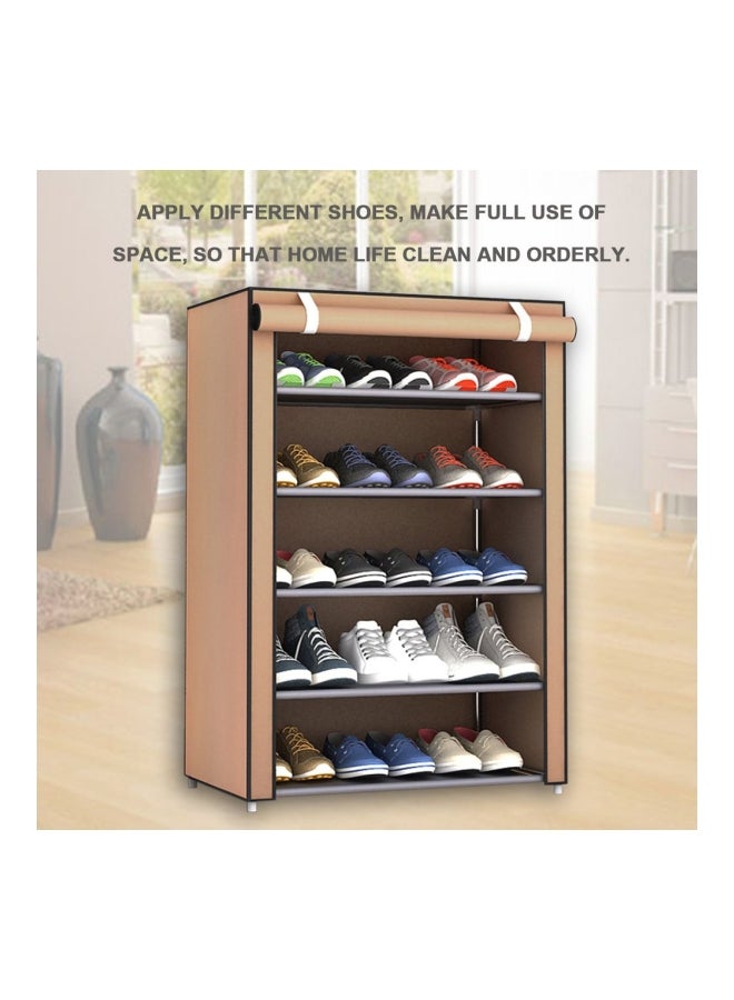 Shoe Rack Organizer 90x30x60cm Fabric Coffee - Image 5