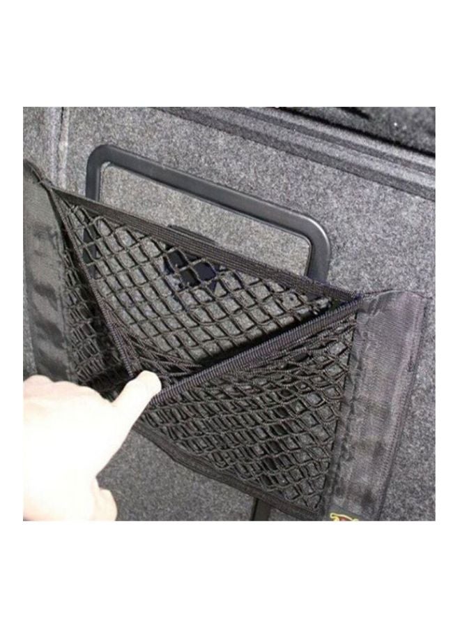 Car Seat Net Storage Pocket Black 40x25centimeter  - Image 3