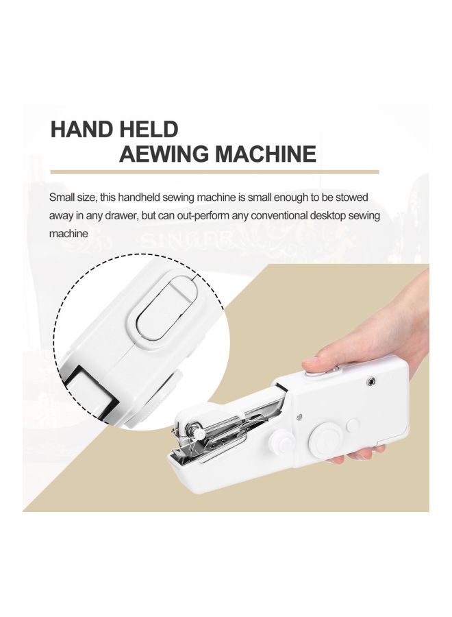 Mini Automatic Handheld Operating Sewing Machine White/Silver 21x7x3.5centimeter White/Silver 21x7x3.5cm - v1556881731/N24425745A_2