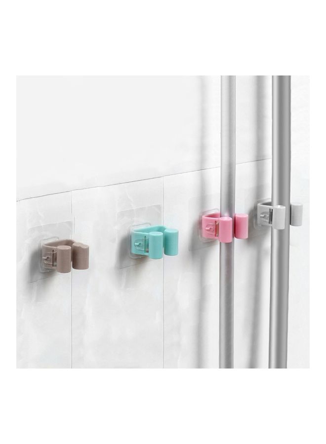 Wall Mounted Mop Clip Holder Grey 4x3x1cm  - Image 5