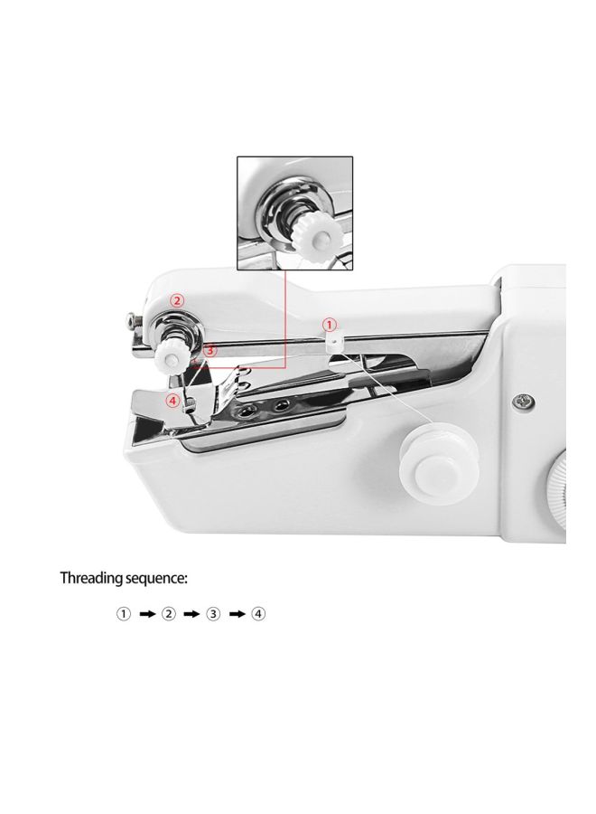 Mini Automatic Handheld Operating Sewing Machine White/Silver 21x7x3.5centimeter White/Silver 21x7x3.5cm - v1556881736/N24425745A_4