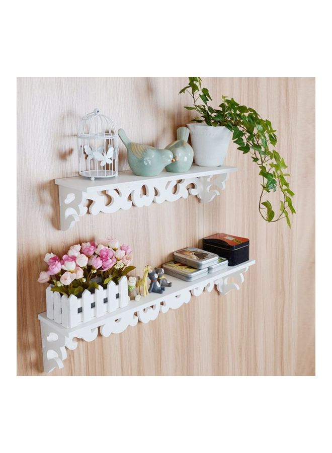 Generic - PVC Board Carve Display Wall Shelf Rack Storage Decoration White - Image 1