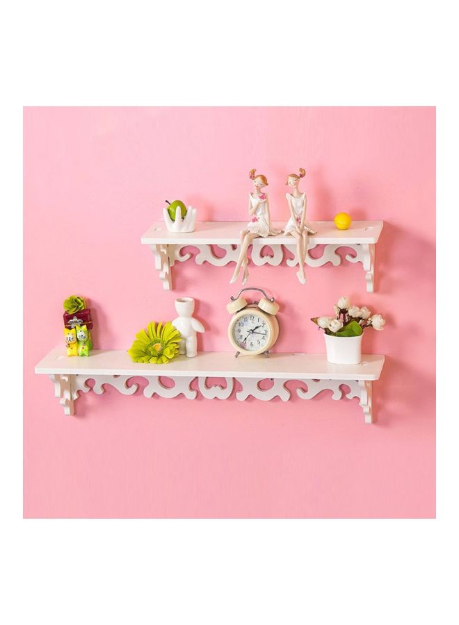 Generic - PVC Board Carve Display Wall Shelf Rack Storage Decoration White - Image 1