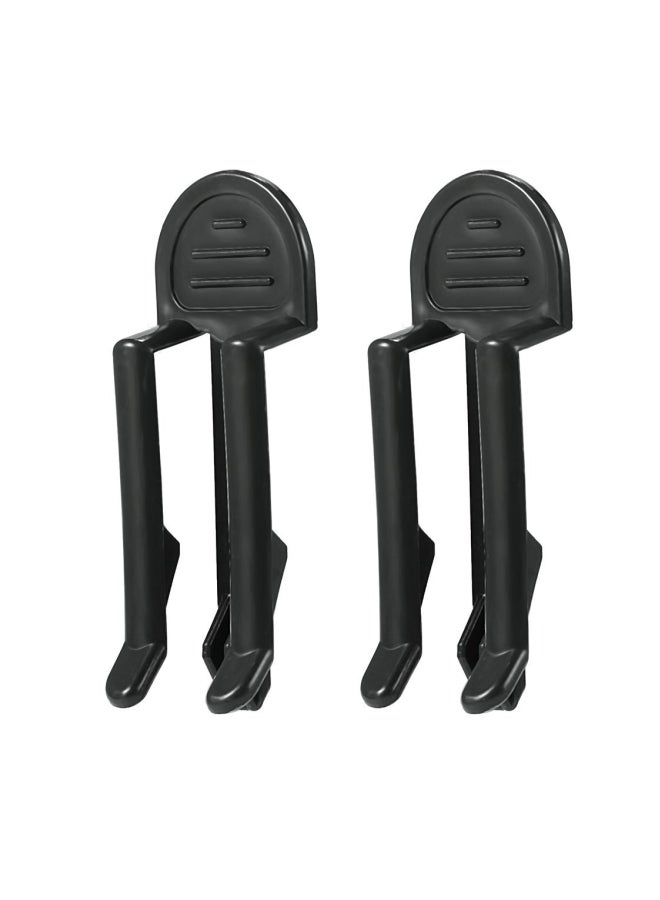 2-Piece Garbage Lock Clip Holders Black 6x4x2cm  - Image 2