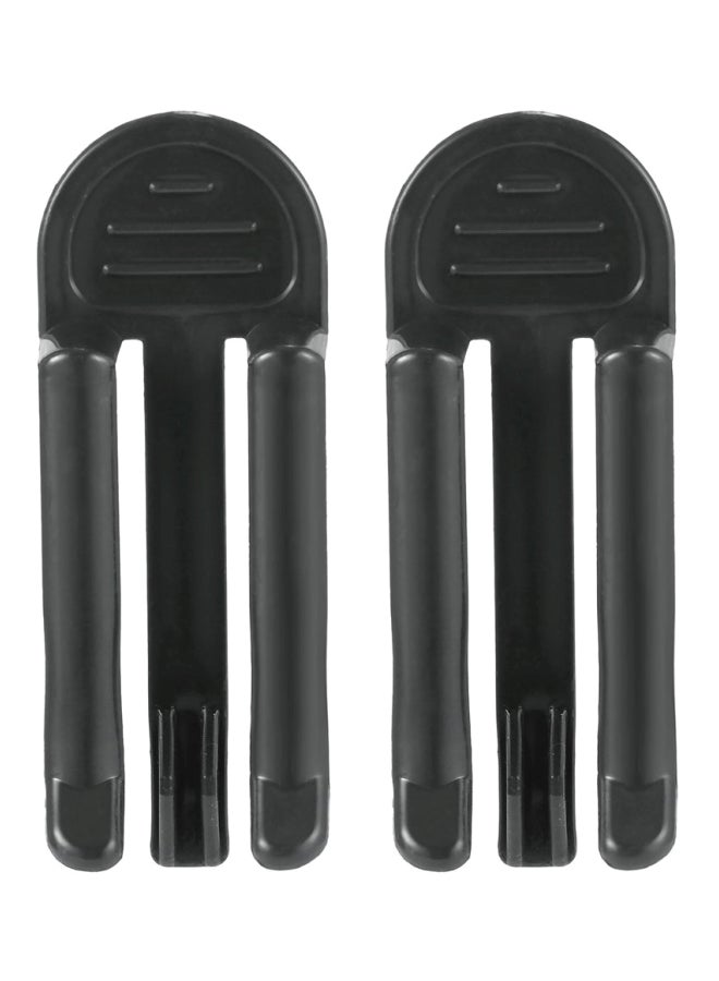 2-Piece Garbage Lock Clip Holders Black 6x4x2cm  - Image 1