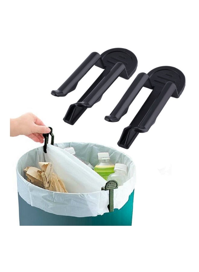 2-Piece Garbage Lock Clip Holders Black 6x4x2cm  - Image 5