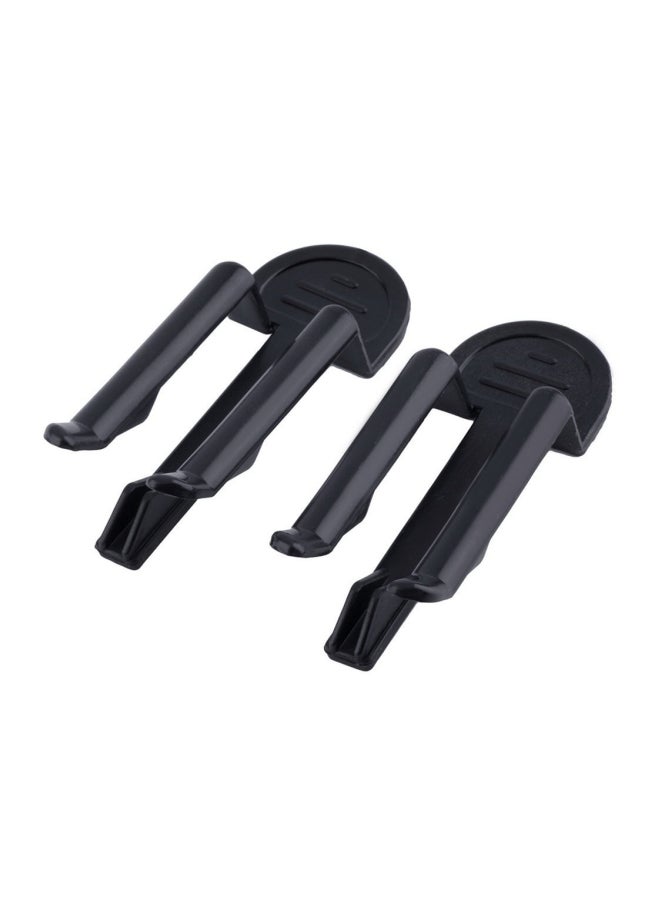2-Piece Garbage Lock Clip Holders Black 6x4x2cm  - Image 3