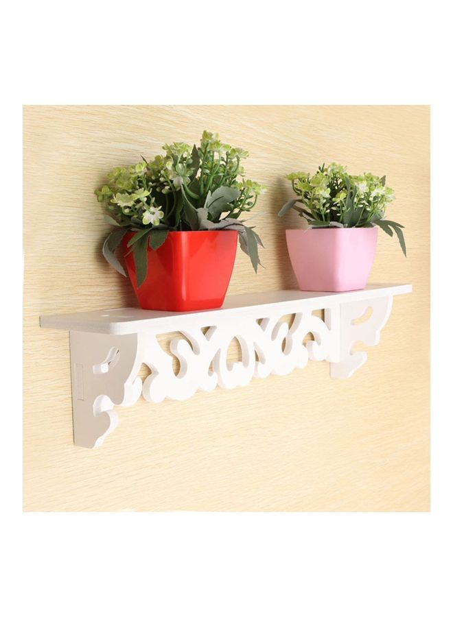 Generic - PVC Board Carve Display Wall Shelf Rack Storage Decoration White - Image 1