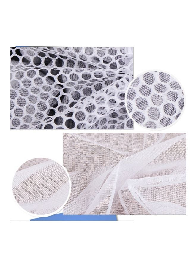 Mesh Bags Drawstring Net Laundry Saver Household Cleaning Tools White 30x40cm - Image 3
