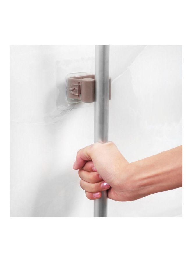 Wall Mounted Mop Clip Holder Grey 4x3x1cm  - Image 2