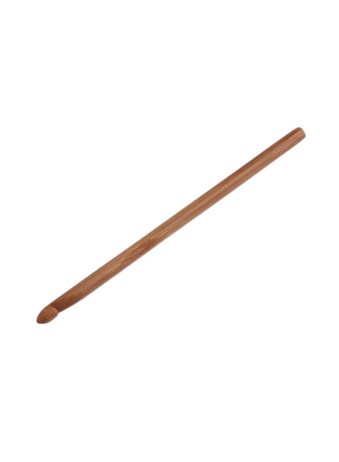 12-Piece Bamboo Handle Crochet Hook Needle Set Brown 17.8×7.5×1centimeter - Image 3