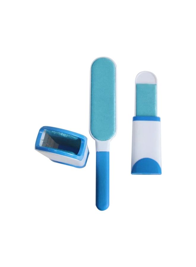 3-Piece Pet Fur Remover Brush White/Blue - Image 2
