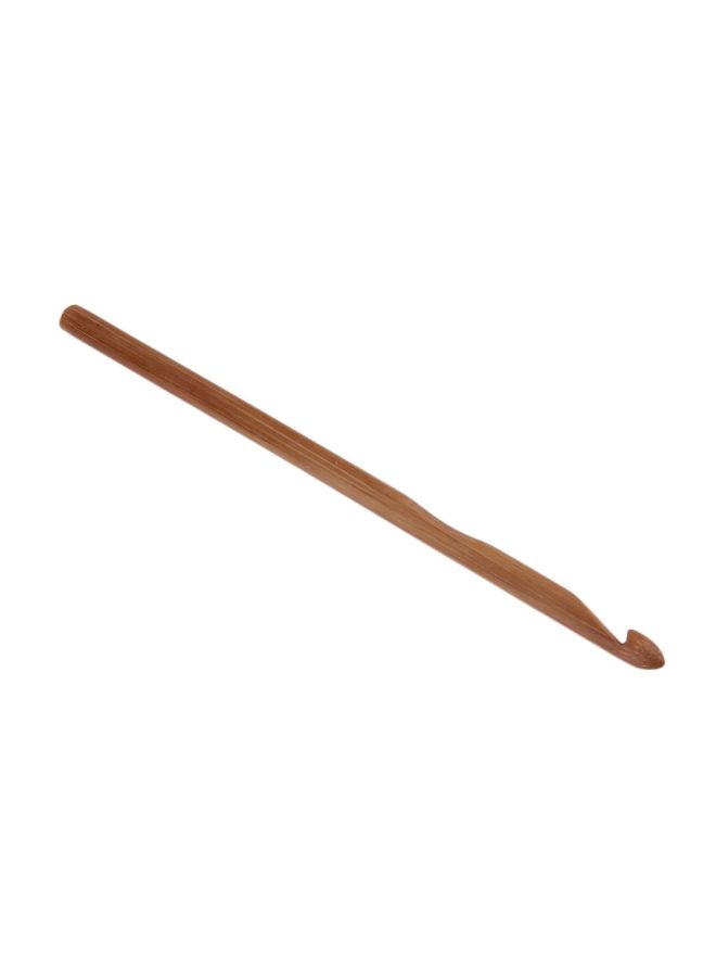12-Piece Bamboo Handle Crochet Hook Needle Set Brown 17.8×7.5×1centimeter - Image 4