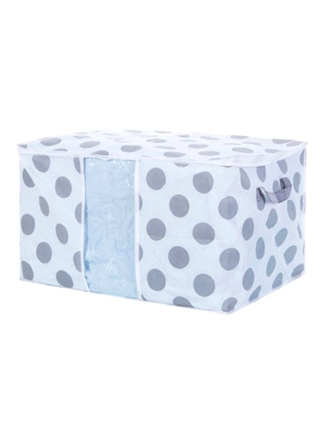 Breathable Visible Non-Woven Fabric Storage Bag White & Gray 31*22*3cm