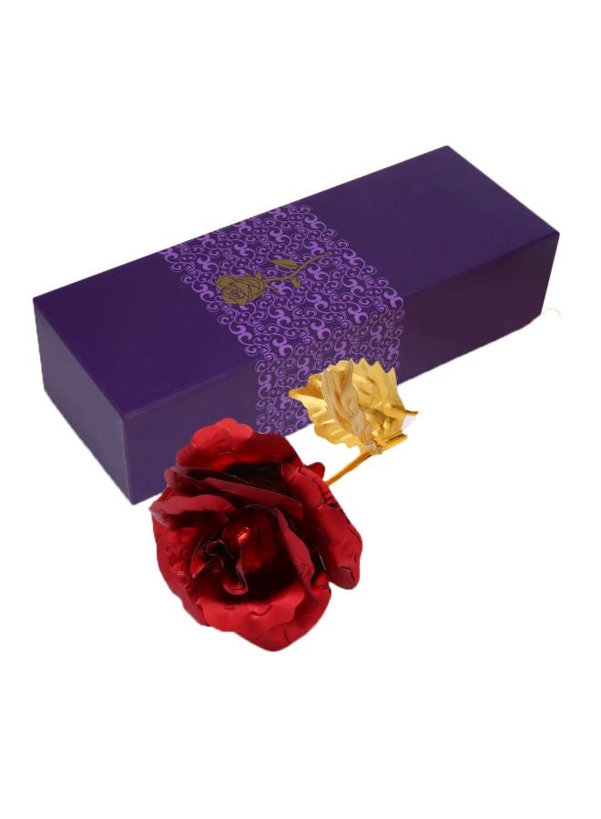 Decorative Rose Flower Red/Gold 25.5x9x5.5centimeter - Image 1