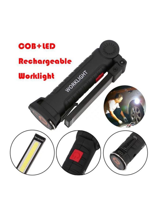 360-Degree Folding LED Flashlight Black/Red/White 148x45mm - Image 2