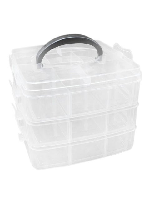 Portable Storage Box Clear 15x15x13centimeter