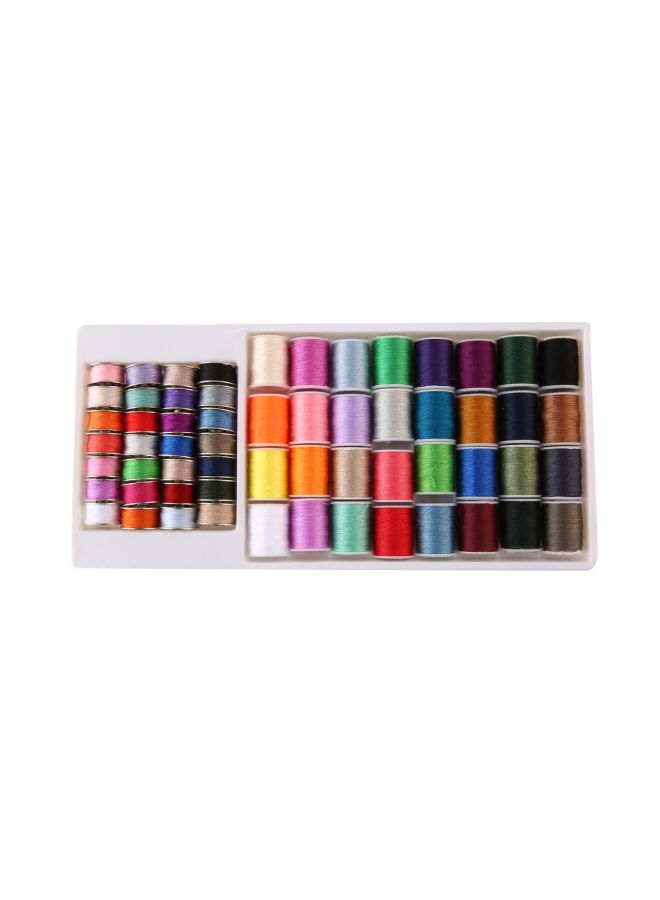 60-Piece Metal Bobbin And Thread Spool Set Multicolour - Image 3